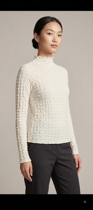 Jason Wu Tops - Jason Wu Cream Long Sleeve Top NWT Small